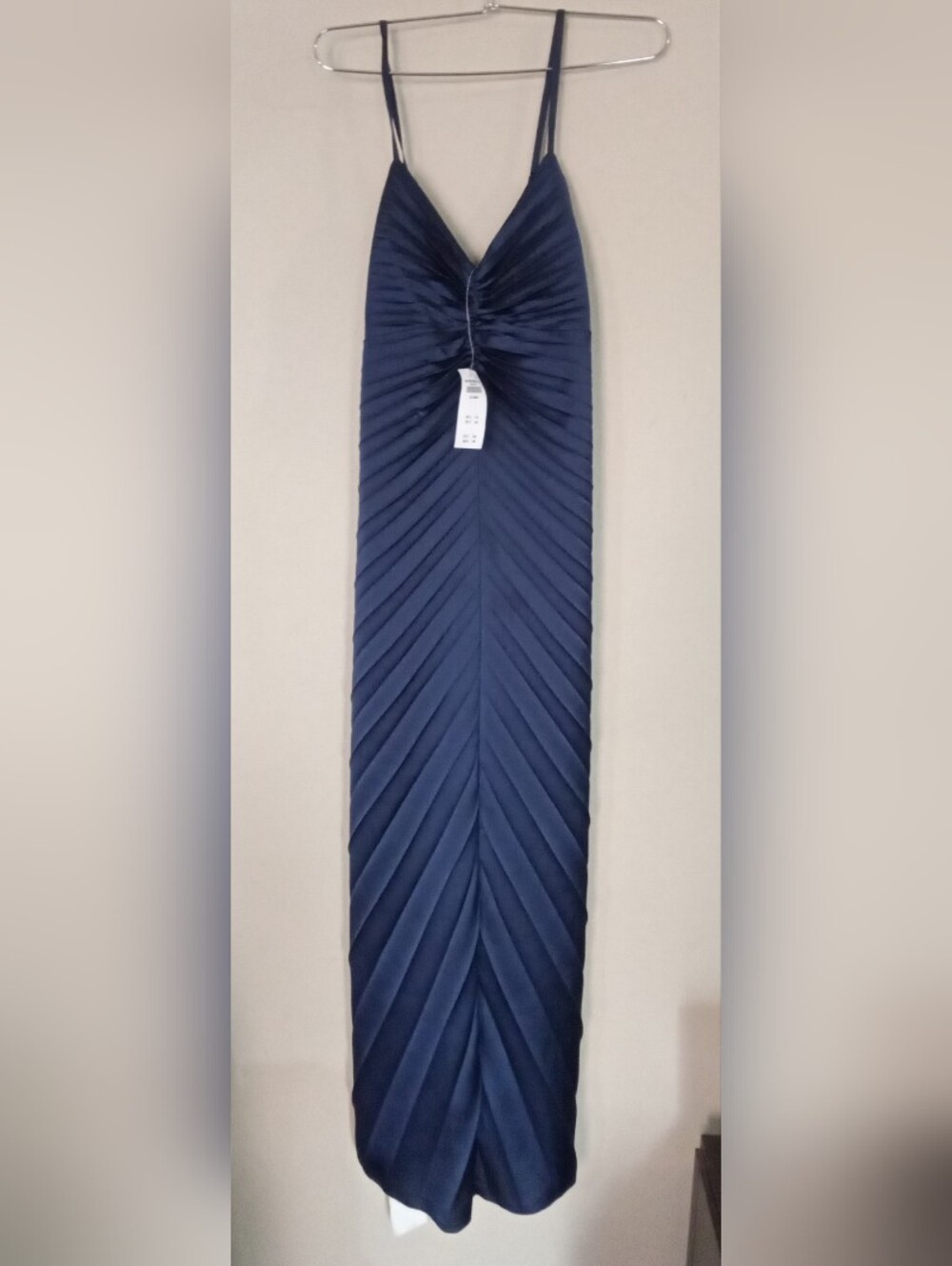 Abercrombie & Fitch Navy Blue Ruched Maxi Skirt - Elegant Women's Dress